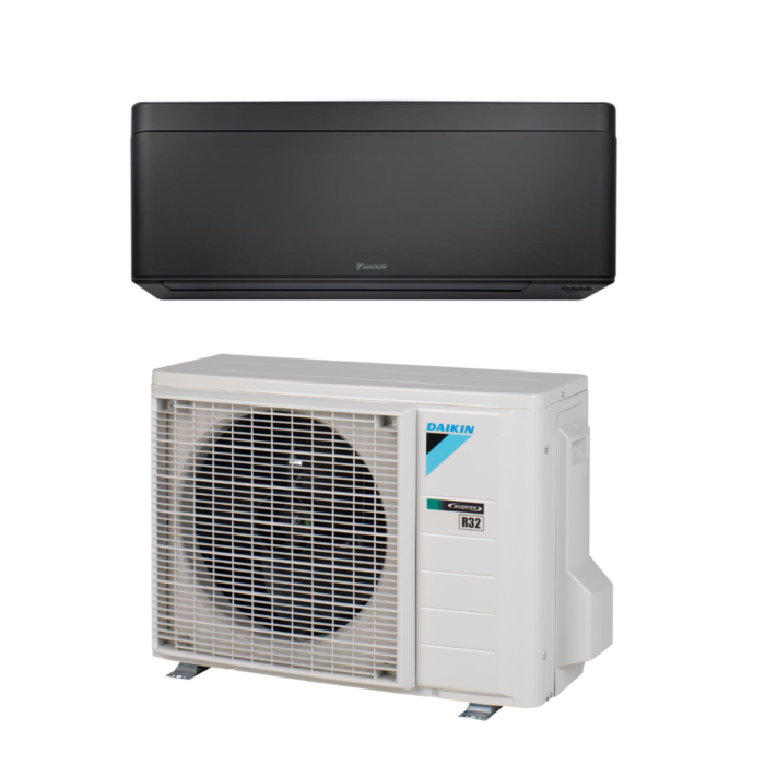 Ensemble Climatiseur Murale Réversible Mono-split – DAIKIN – STYLISH - FTXA20CB + RXA20A8 – 2 kW – Noir – R32