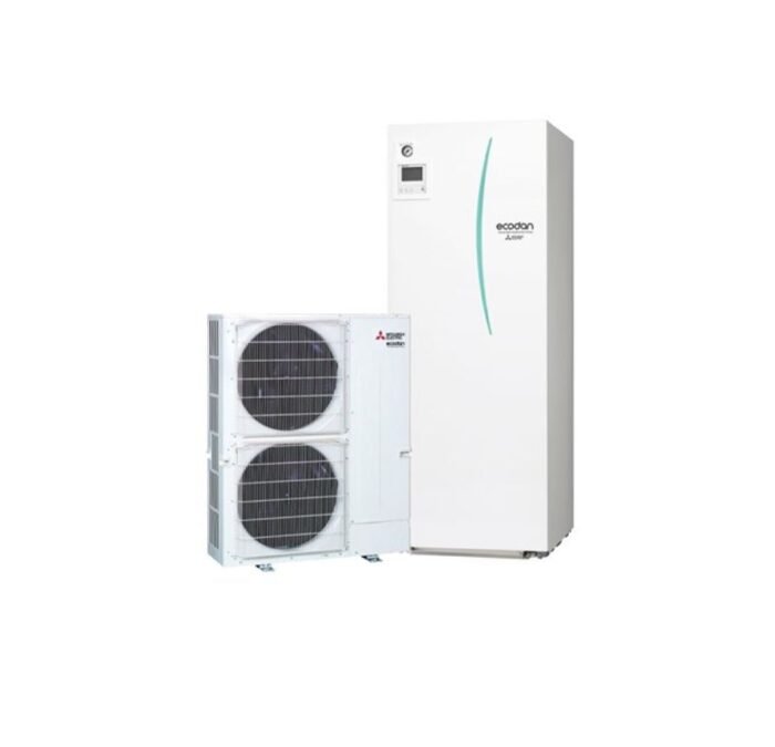 Pompe à chaleur bi-bloc MITSUBISHI ELECTRIC – Power Inverter Ecodan Silence Duo – 11,20 kW – Modèle ERST20C-VM6DR1 + PUHZ-SW100VAA – Fluide R410A